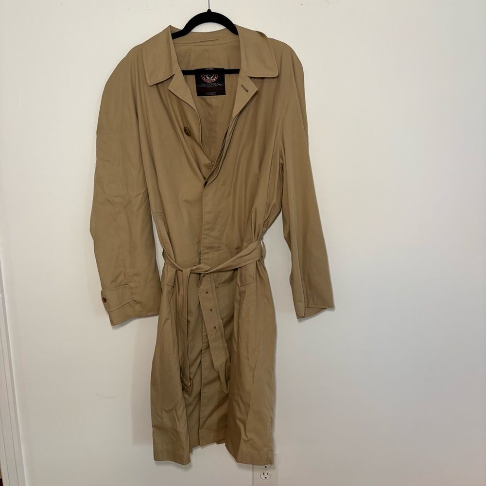 Light Infantry Classic Tan Trench Coat Classic Minimalist Cotton Made in England